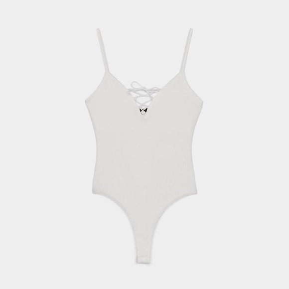 Bershka Lace Up Bodysuit - Picture 2 of 3